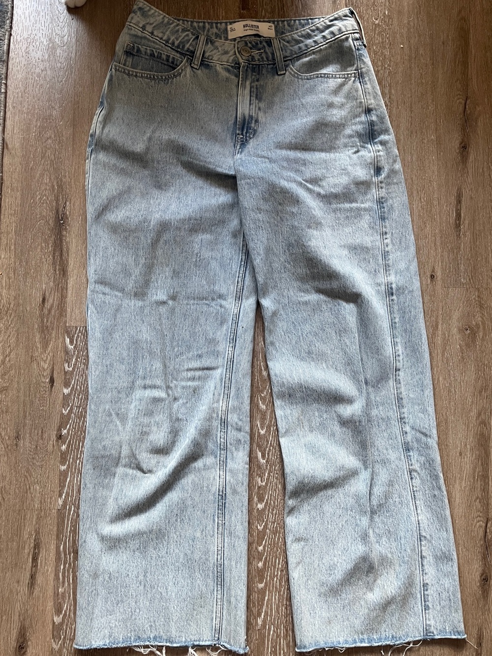Hollister Light Wash Wide-leg Jeans